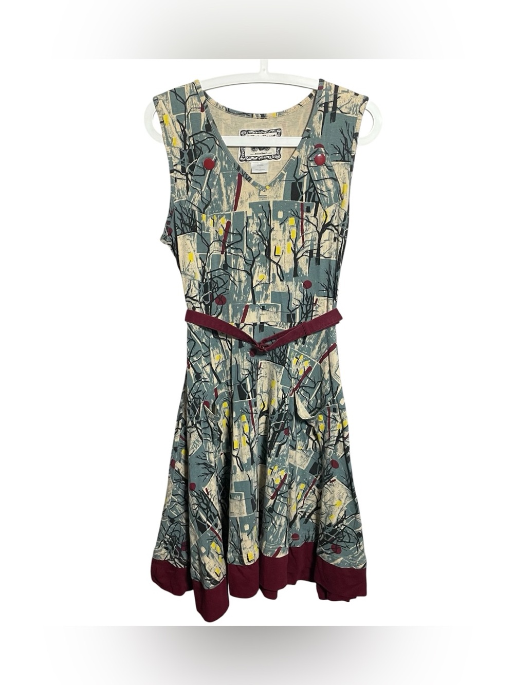 Effie’s Heart Swing Dress with belt/tie size large